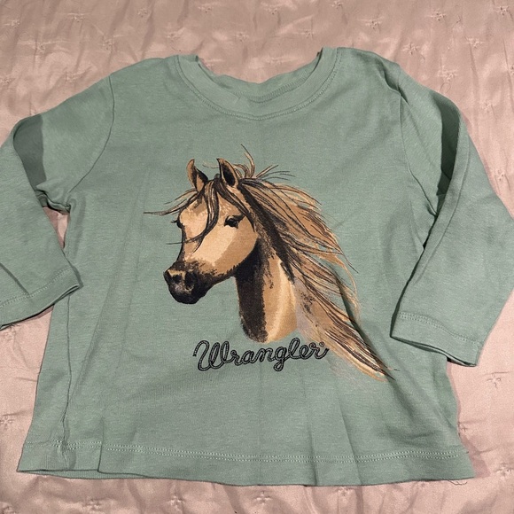 Wrangler Toddler Girl Graphic Horse Long Sleeve - Picture 1 of 5